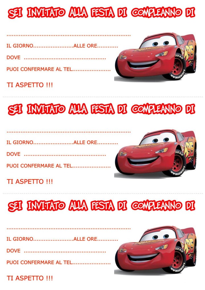 biglietti-invito-compleanni-cars mod – Bimbi di Carta